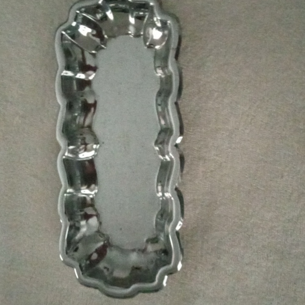 Vintage 1971 Oblong Silver Tray